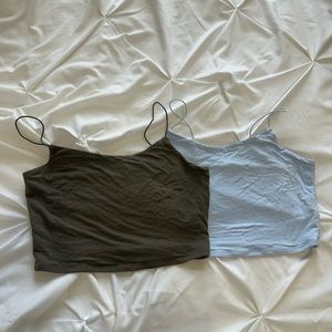 garage tank tops pack of two blue and green size small